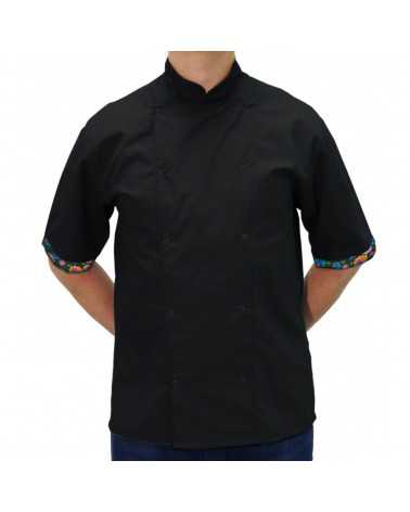 Bluza kucharska Folk Design - krótki rękaw